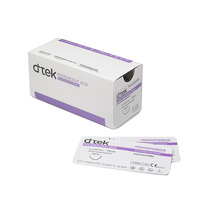Thread POLYGLYCOLIC ACID DTEC, package of 12 pieces, thickness 3/0 USP, length 75 cm, polyfilament structure, color violet, resorption 60-90 days, needle length 20 mm, needle type - stitching, needle bend - 1/2 circle TS- 1013 Thread POLYGLYCOLIC ACID DTEC, package of 12 pieces, thickness 3/0 USP, length 75 cm, polyfilament structure, color violet, resorption 60-90 days, needle length 20 mm, needle type - stitching, needle bend - 1/2 circle TS- 1013, в интернет-магазине