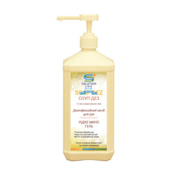 Disinfection soap-gel "SOAP DEZ", for hands and skin, bottle 1 liter + dispenser.