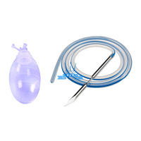 Blake drainage with trocar, 150 ml vacuum tank, with connector and antireflux valve, for mammoplasty, abdominoplasty, ETIKON, PVC material, individual packaging, amount in package (pcs) 1, multiple use, color - colorless, blue. Blake drainage with trocar, 150 ml vacuum tank, with connector and antireflux valve, for mammoplasty, abdominoplasty, ETIKON, PVC material, individual packaging, amount in package (pcs) 1, multiple use, color - colorless, blue., в интернет-магазине