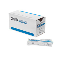Thread POLYPROPYLENE DTEC, package of 12 pieces, thickness 6/0 USP, length 75 cm, monofilament structure, color blue, non-absorbable, needle length 13 mm, needle type - stitching, needle bend - 3/8 circle TS-1025 Thread POLYPROPYLENE DTEC, package of 12 pieces, thickness 6/0 USP, length 75 cm, monofilament structure, color blue, non-absorbable, needle length 13 mm, needle type - stitching, needle bend - 3/8 circle TS-1025, в интернет-магазине
